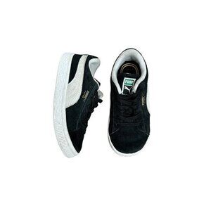 Puma Kids Suede Classic Sneakers Black & White 10C Casual Shoes